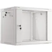 Lanberg WF01-6409-10S, Wandmontiertes Regal, 9U, 60 kg, 18 kg, Grau