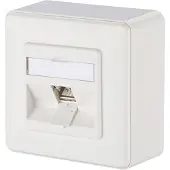 METZ CONNECT Netzwerkdose Aufputz CAT 6a 1 Port Reinweiß 130B12D10002-E