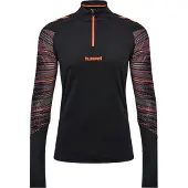 Hummel Hmlblaze Pro Training Half Zip - black/orange, Größe:S