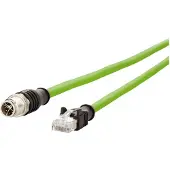 METZ CONNECT Verbindungsleitung M12 ST-RJ45 ST, 8-pol X-kodiert, gerade-gerade, 10 m