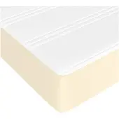 vidaXL Taschenfederkernmatratze Mittel Creme 80x200x20 cm Kunstleder
