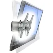Ergotron TM Tilting Wall Mount - Befestigungskit (Wandplatte, Befestigungen, 2 Klammern) - Konstante Krafttechnologie - für Flachbildschirm - Stahl, stranggepresstes Aluminium - Silber