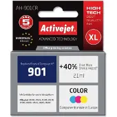 ActiveJet AH-901CR Tintenpatrone (Ersatz für HP 901 CC656AE; Prämie; 21 ml; farbe), Hohe (XL-) Ausbeute, Cyan, Magenta, Gelb, Tinte auf Farbstoffbasis, 21 ml, 1 Stück(e), Einzelpackung