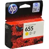 HP 655 Gelb Original Ink Advantage Druckerpatrone, Standardertrag, Gelb, Tinte auf Farbstoffbasis, 1 Stück(e), 600 Seiten