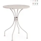 Yes Runder Gartentisch 60 cm im Vintage Shabby-Chic-Stil Lizette - Grau
