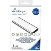 MediaRange MR1103, 900 GB, M.2, USB Typ-C, 3.2 Gen 2 (3.1 Gen 2), 450 MB/s, Silber