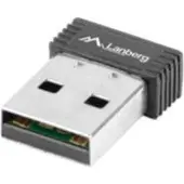 Lanberg NC-0150-WI, Kabellos, USB, 2400 Mbit/s, Schwarz