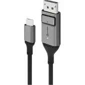 Alogic ULCDP02-SGR, 2 m, DisplayPort, USB Typ-C, Männlich, Männlich, Gerade
