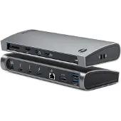 Alogic TB4D3TB, Kabelgebunden, Thunderbolt 4, 3,5 mm, 1000 Mbit/s, Schwarz, SD