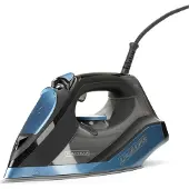 Black & Decker BXIR2801E, Trocken- & Dampfbügeleisen, Keramik-Bügelsohle, 180 g/min, Schwarz, Blau, 45 g/min, 0,3 l