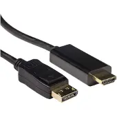Intronics Conversion cable DisplayPort male to HDMI-A male 1.80 m. Length: 1.8 m Dp male