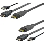 VivoLink PROHDMIUSBDP2 2m DisplayPort HDMI + USB Schwarz Videokabel-Adapter