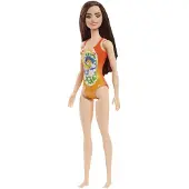 Barbie Beach Puppe im Badeanzug, Modepuppe, Weiblich, 3 Jahr(e), Mädchen, 292,1 mm, Blau, Braun