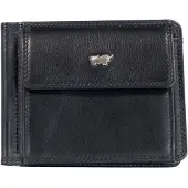 Braun Büffel Portemonnaie GOLF RFID Dollarclip 6 Kartenfächer schwarz Uni - Leder