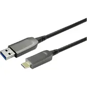 VivoLink PROUSBCAMMOP30, 30 m, USB C, USB A, USB 3.2 Gen 1 (3.1 Gen 1), Schwarz