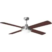 V-TAC Deckenventilator Decken Ventilator mit Fernbedienung Schlafzimmer Lüfter, silber, Sommer-/Wintermodus 3 Geschwindigkeiten Timer, 132 cm