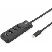 ACT AC6420, USB 3.2 Gen 1 (3.1 Gen 1) Type-C, USB 3.2 Gen 1 (3.1 Gen 1) Type-A, 5000 Mbit/s, Schwarz, Acrylnitril-Butadien-Styrol (ABS), 0,5 m