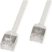 Roline U/FTP DataCenter Patchkabel Cat.6A (Class EA), LSOH, slim, extra kurzer Stecker, grau, 5 m