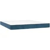 vidaXL Taschenfederkernmatratze Mittel Dunkelblau 160x200x20 cm Samt
