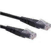 Roline Patchkabel Cat.6 (Class E) UTP, schwarz, 5 m