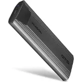 Axagon EEM2-GTS2 Externe USB-C 3.2 10Gbps Metallbox für M.2 NVMe & SATA SSDs. Schraubenlos, SSD-Gehäuse, M.2, NVMe-oF, SATA, 10 Gbit/s, USB Anschluss, Schwarz