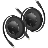 Baseus Kabel zwijany Free2Pull 100W USB-C - USB-C 2m (2 szt.) - czarny