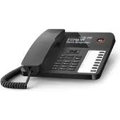 Gigaset DESK 600, Analoges Telefon, Kabelgebundenes Mobilteil, 100 Eintragungen, Anrufer-Identifikation, Schwarz