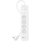 Belkin SRB001CA2M, 900 J, 4 AC-Ausgänge, Typ E, Typ E, Weiß, 2 m