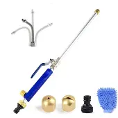 INF Jet Power Washer Hochdruckreiniger für Gartenschlauch 2 Düsen 3/4" Blau