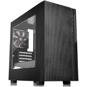 Thermaltake Versa H18, Micro Tower, PC, Schwarz, micro ATX, Mini-ITX, SPCC, 15,5 cm