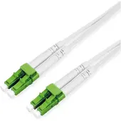 Roline LWL-Kabel Duplex, 9/125µm OS2, LC-APC/LC-APC, stahlarmiert, LSOH, weiß, 15 m