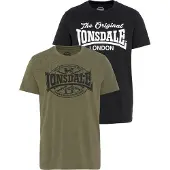 Lonsdale T-Shirt "MORHAM" Packung, 2er-Pack, 2 Stk. aus Baumwollmischung, mit Rundhalsausschnitt, Kurzarm