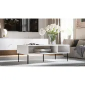 Cama PALAZZO BIS Tisch/Latrine 110x60x40 weiß-matt, Kaffeetisch, Rechteckige Form, 5 Bein(e), Weiß