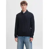 Jack & Jones Strickpullover "JPRBLUSEAN KNIT CABLE SHAWL NECK"
