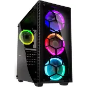 Kolink Observatory, Midi Tower, PC, Schwarz, ATX, EATX, micro ATX, Mini-ATX, Kunststoff, Stahl, Gehärtetes Glas, Gaming