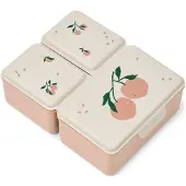 Liewood Driss Gemusterte Brotdose, Peach Me/Sea Shell