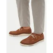 Pikolinos für Herren. M6L-4274C1 Braune San Juan Lederschuhe (45), Wohnung, Schnürsenkel, Lässig