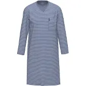 Ammann Pyjama "Nachthemd 1/1 Arm Men / Nightwear", Herren, Gr. 48, blau (polo), Obermaterial: 100% Baumwolle CO., Homewear-Sets Pyjama