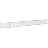 vidaXL Gabione mit Deckel 1200x50x100 cm Verzinktes Eisen