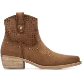 Refresh für Damen. 17504202-CAMEL Stiefelette 175042 braun (40), 3 bis 5 cm, Reißverschluss, Lässig