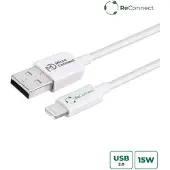 Microconnect ECO-LIGHTNING2, 2 m, Lightning, USB A, Stecker, Stecker, Weiß