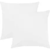 TRAUMSCHLAF Edel-Linon Kissenbezüge 2er Set 2x 40x40 cm | weiss - weiß