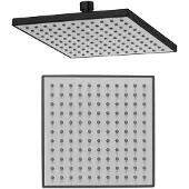 Hak Kopfbrause, 200x200mm, ABS/Schwarz matt