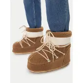 Moon Boot Unisex. 80D1409700 Braune Icon Low-Stiefeletten (42/44), Wohnung, Schnürsenkel, Lässig