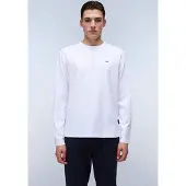 Napapijri Langarmshirt "SALIS" Langarmdesign, unifarbenes Design, mit Markenlabel, aus Baumwolle