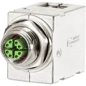 METZ CONNECT BTR MWN911A415 Schrankdurchführung M12 RJ45 abgewinkelt, X-kodiert - 10 Stück