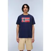 Napapijri T-Shirt Kurzarm, mit Rundhalsausschnitt, aus Baumwolle, gerader Abschluss