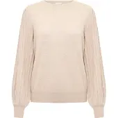 Kaffe Strickpullover Normaler Schnitt sand