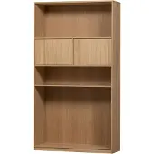 Woood Stauraumregal "Modulair mit FSC Eichenfurnier und Push-to-open B110 x T40 x H199 cm" Tragkraft 15 kg pro Einlegeboden, einfach zu montieren