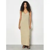 Apricot Maxikleid "Strick-Maxikleid" mit Goldschimmer